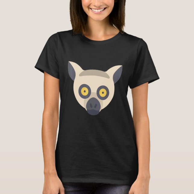 Camiseta Lemur  Ring Tailed Cute Primate 2 (Frente)