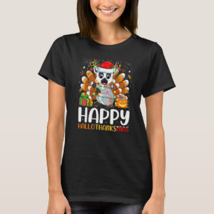 Camiseta Lêmure  Dia das Bruxas Natal Feliz Hallothanksmas