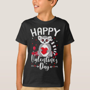 Camiseta Lêmure Segurando Coração Ama Feliz Dia dos Namorad