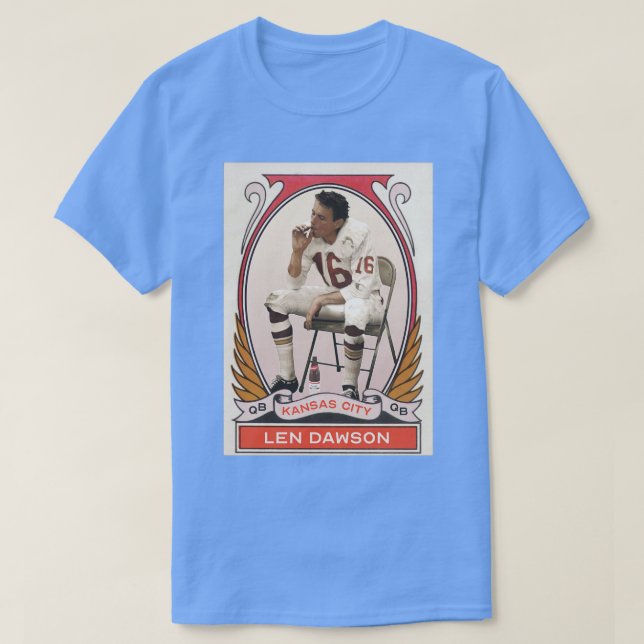 Camiseta Len Dawson Vintage d (Frente do Design)