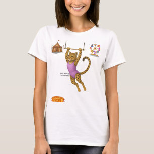 Camiseta Lena artista de trapézio leopardo