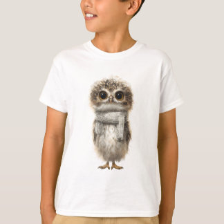 Camiseta Lenço Aconchegante Bebê Coruja Crianças