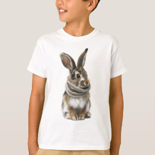 Camiseta Lenço Aconchegante Coelho Selvagem Crianças