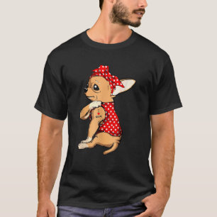 Camiseta Lenço de Cachorro Chihuahua Mãe Bandana Fofo Eu Am