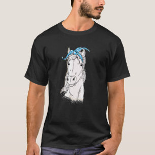 Camiseta Lenço de Cavalo Fofo Cavalgada Mãe Filha