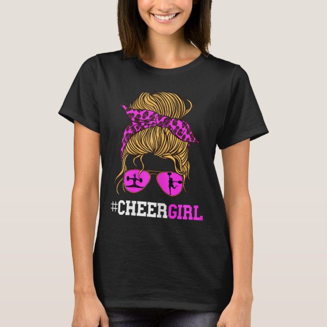 Camiseta Lenço de Chefe de Torcida Garota de Torcida Óculos (Frente)