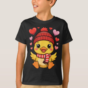Camiseta Lenço de Inverno de Corações do Dia dos Namorados