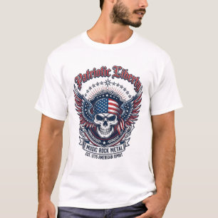 Camiseta Lenço Patriótico Rocker Glória Antiga Música Rock 