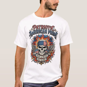 Camiseta Lenço Patriótico Rocker Glória Antiga Música Rock 