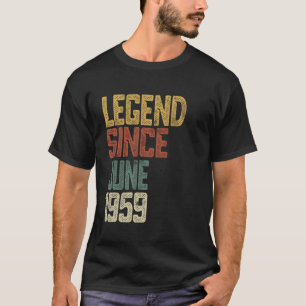 Camiseta Lenda 1959 66 Anos Homens Mulheres Desde Junho 66º