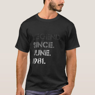 Camiseta Lenda Angustiada Desde Junho de 1981 42º Aniversár