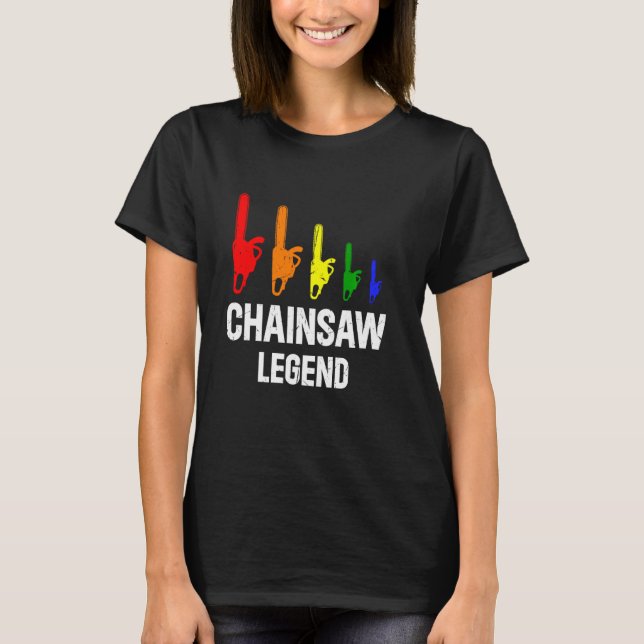 Camiseta Lenda Chainsaw - Lumberjack Chainsaw Work Lumberm (Frente)