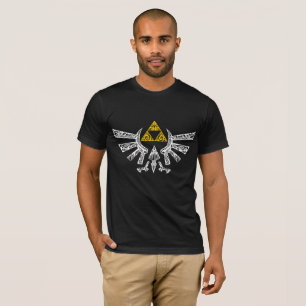 Camiseta Lenda da blusa zelda Hylian crest raglan