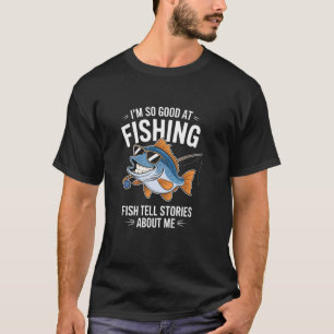 Camiseta Lenda da Bobina Peixes Contam Histórias Sobre Mim