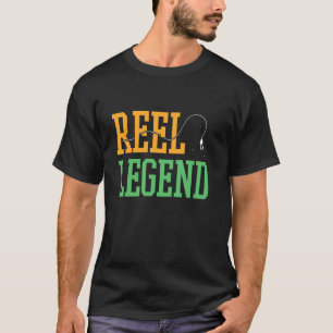 Camiseta Lenda da Bobina Pescador Pescador Ditos de Peixe P