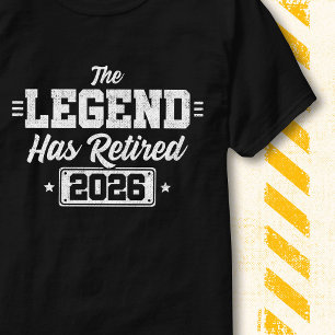 Camiseta Lenda da Citação Divertida Vintage Retro Aposentou