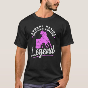 Camiseta Lenda da Corrida de Barril Cowgir Rodeio Mulheres 