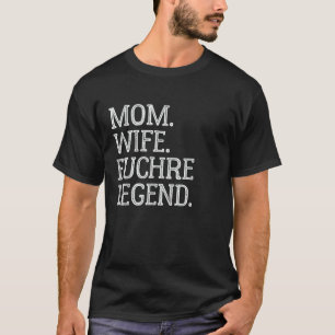 Camiseta Lenda da esposa mãe de Euchre Jogo de cartas vinta