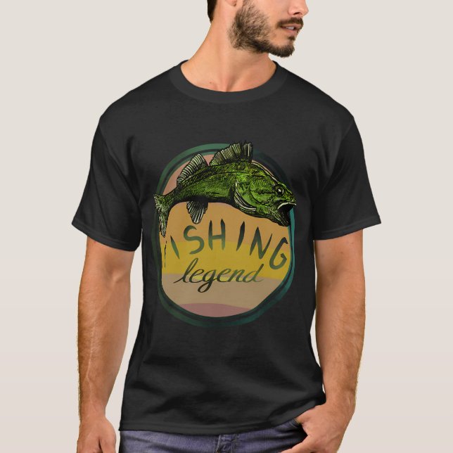 Camiseta Lenda da Pesca de Olho-de-Percado (Frente)