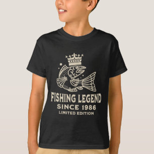 Camiseta Lenda da Pesca de Peixes Desde o Design