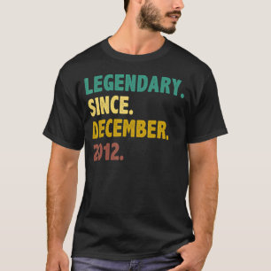 Camiseta Lenda De 10 Anos Desde Dezembro De 2012 10º Nascim