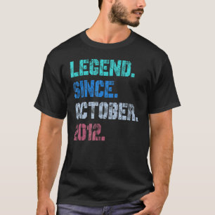 Camiseta Lenda de 10 anos desde outubro de 2012 10º nascime