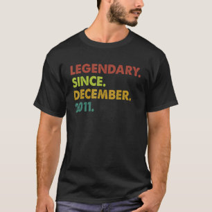 Camiseta Lenda De 11 Anos Desde O Nascimento De 11 De Dezem
