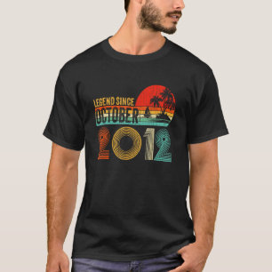 Camiseta Lenda De 11 Anos Desde Outubro De 2012 11 Birthda
