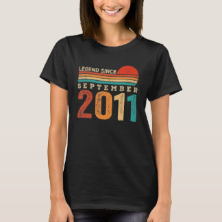 Camiseta Lenda de 11 Anos Desde Setembro de 2011 11º Aniver
