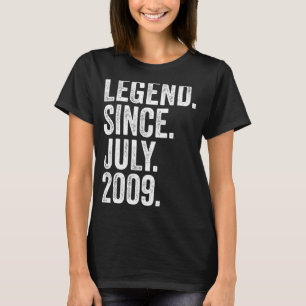 Camiseta Lenda De 13 Anos Desde Julho De 2009 13 Aniversári