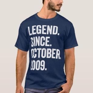 Camiseta Lenda De 13 Anos Desde Outubro De 2009 13 Birthd