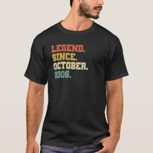 Camiseta Lenda de 16 anos desde outubro de 2006 16º nascime