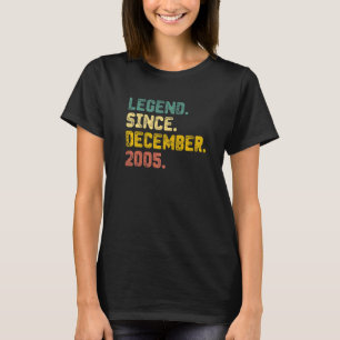 Camiseta Lenda de 17 anos desde dezembro de 2005 17º Nascim