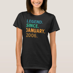 Camiseta Lenda de 17 anos desde janeiro de 2006 17º anivers
