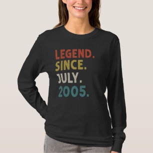 Camiseta Lenda de 17 anos desde julho de 2005 17º aniversár