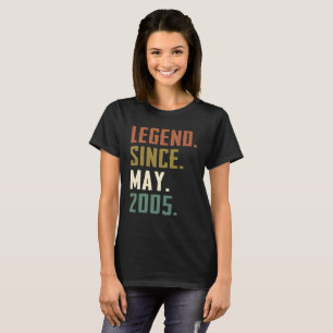 Camiseta Lenda de 17 anos desde maio de 2005 17 anos