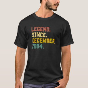 Camiseta Lenda de 18 anos desde dezembro de 2004 18º Nascim