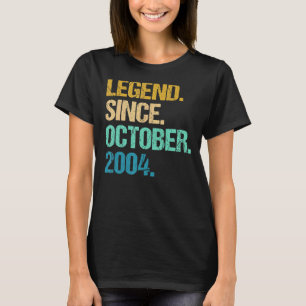 Camiseta Lenda de 18 anos desde outubro de 2004 18º nascime