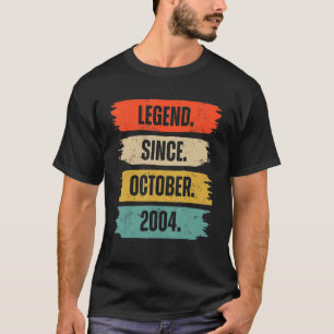Camiseta Lenda de 18 anos desde outubro de 2004 18º nascime