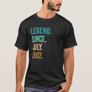 Camiseta Lenda De 20 Anos Desde Julho De 2002 20 Aniversári