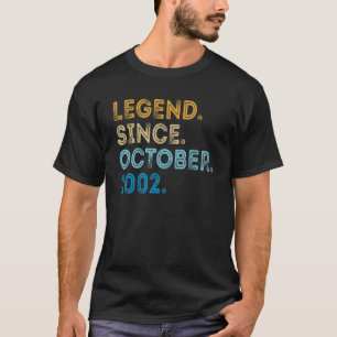 Camiseta Lenda De 20 Anos Desde Outubro De 2002 Nascimento