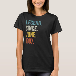 Camiseta Lenda De 25 Anos Desde Junho De 1997 25 Aniversári