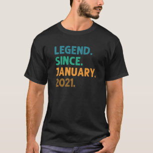 Camiseta Lenda De 2 Anos Desde segundo aniversário De Janei