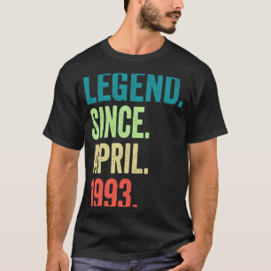 Camiseta Lenda De 30 Anos Desde Abril De 1993 aniversário d