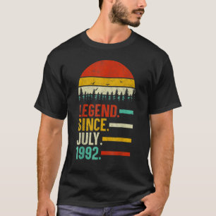 Camiseta Lenda De 30 Anos Desde Julho De 1992 aniversário d