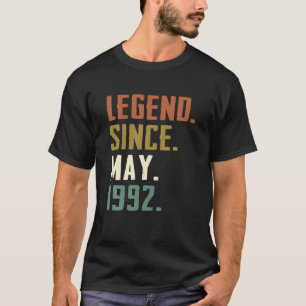 Camiseta Lenda De 30 Anos Desde Maio De 1992 aniversário de