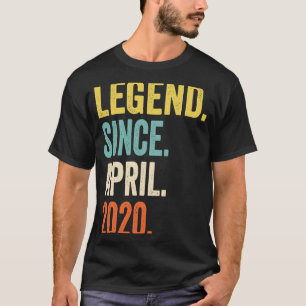 Camiseta Lenda De 3 Anos Desde Abril De 2020 aniversário de