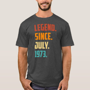 Camiseta Lenda de 49 anos de idade desde julho de 1973 49 a