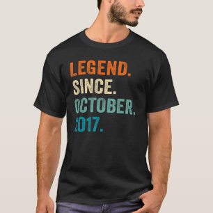Camiseta Lenda De 5 Anos Desde Outubro De 2017 5 Birthda