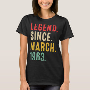 Camiseta Lenda De 60 Anos Desde Março De 1963 60º Nasciment